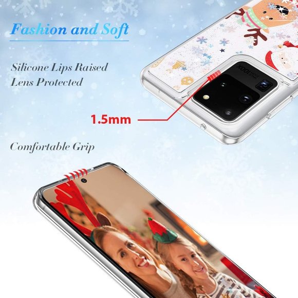 Phone Case - Christmas Glitter - Samsung S20 Ultra - Picture 2 of 7